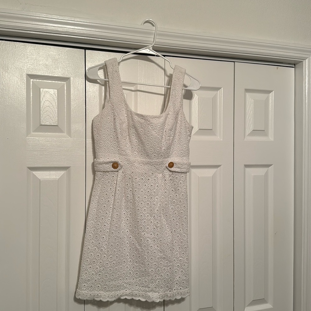Shoshanna White Eyelet Dress